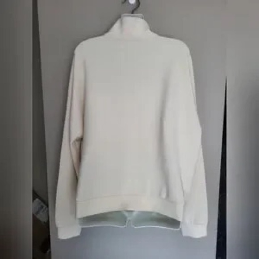Cream Half-Zip Pullover Sweatshirt - Picture 3 of 4